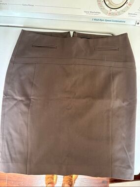 Express Brown Straight Pencil Skirt